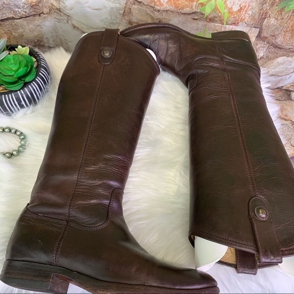 FRYE Cordovan Melissa Leather Button Boots, 7B - Picture 10 of 15